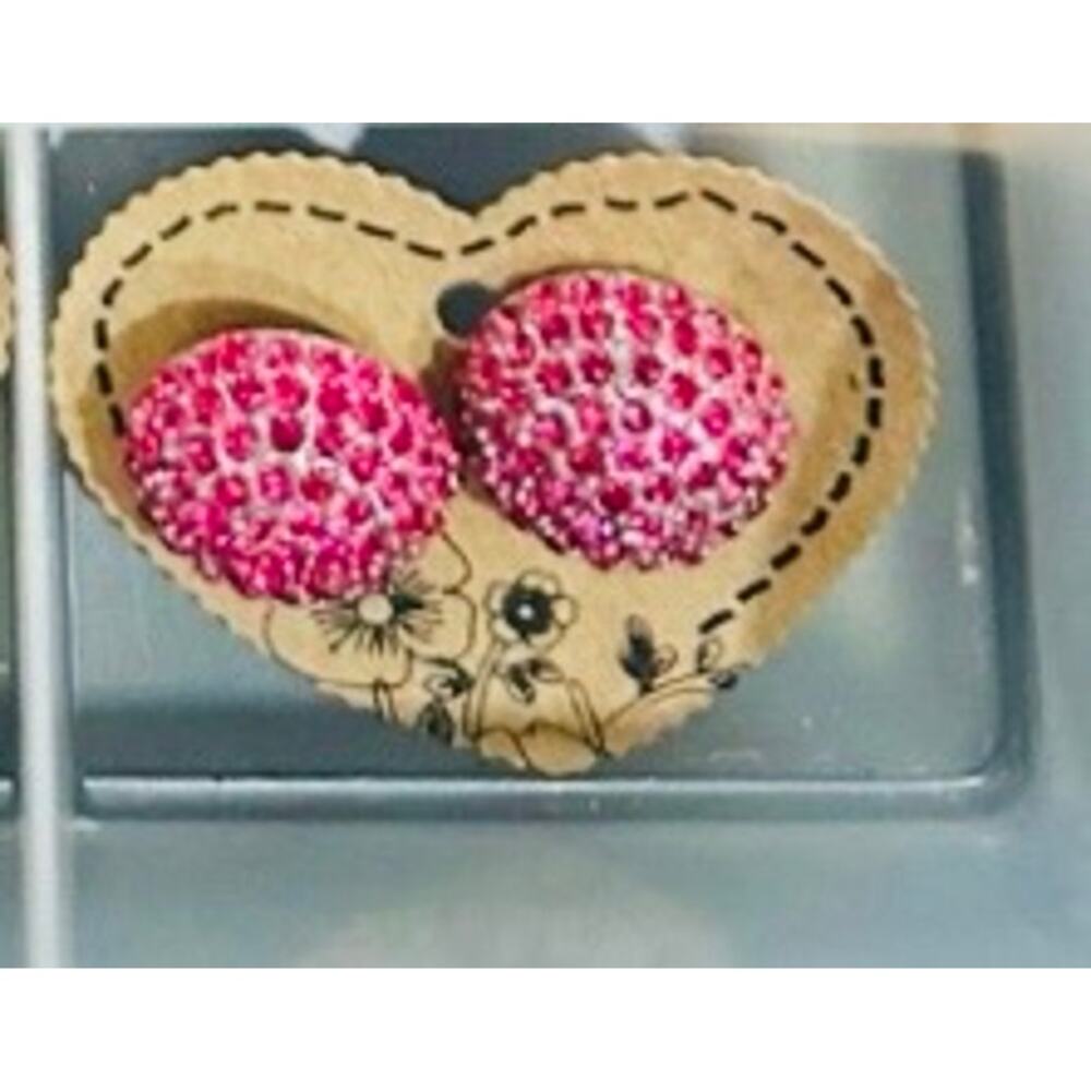 Pretty Pink Rhinestone Earrings - pierced